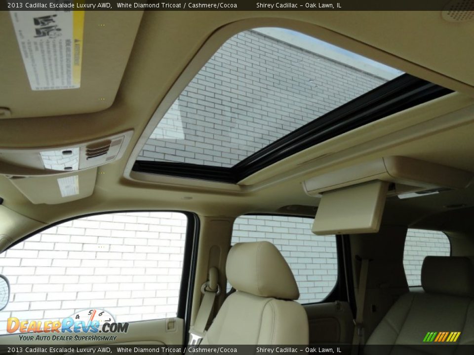 2013 Cadillac Escalade Luxury AWD White Diamond Tricoat / Cashmere/Cocoa Photo #16