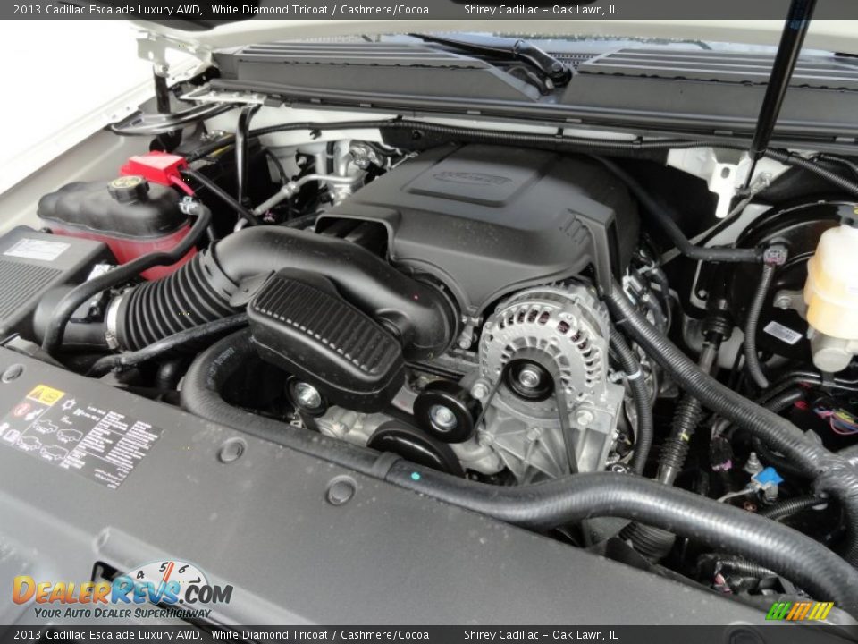 2013 Cadillac Escalade Luxury AWD White Diamond Tricoat / Cashmere/Cocoa Photo #19