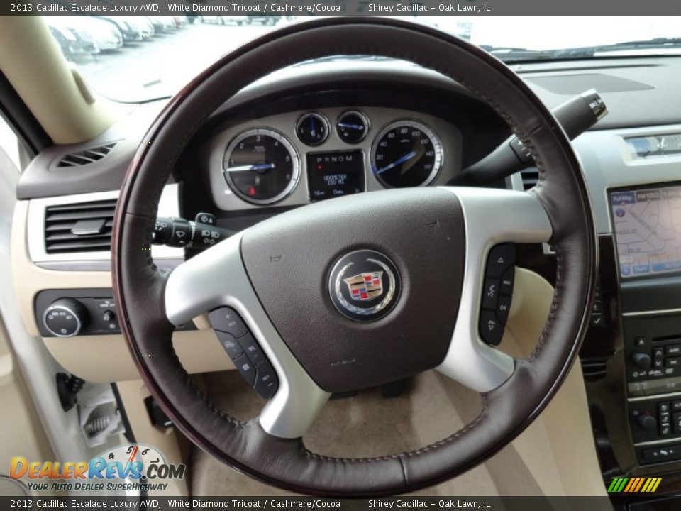 2013 Cadillac Escalade Luxury AWD Steering Wheel Photo #20