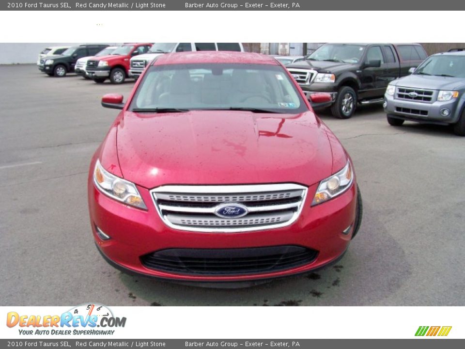 2010 Ford Taurus SEL Red Candy Metallic / Light Stone Photo #2