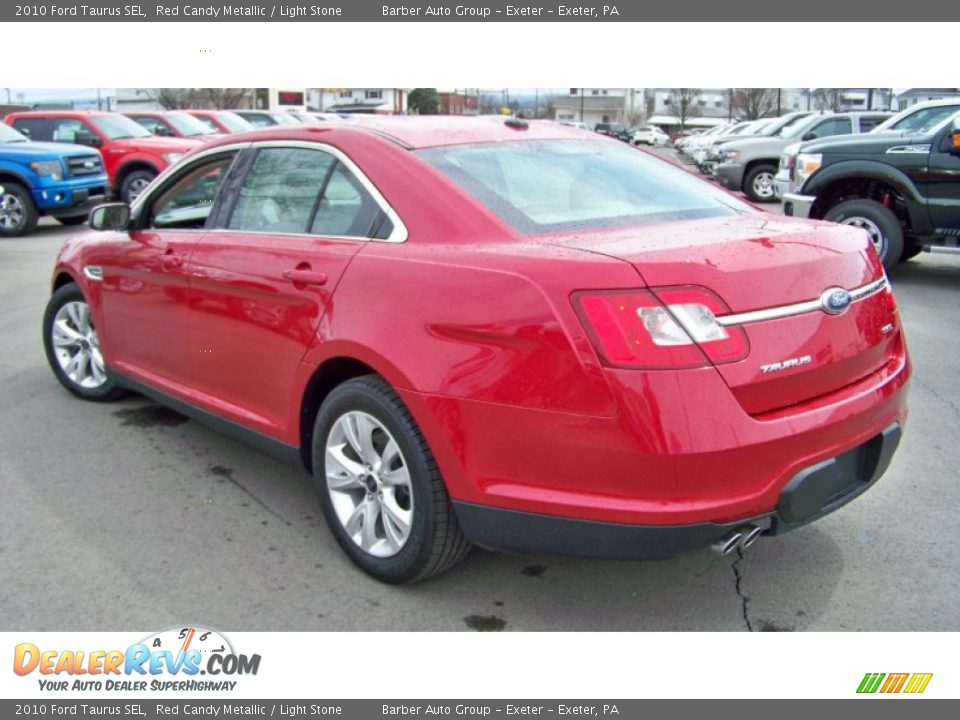 2010 Ford Taurus SEL Red Candy Metallic / Light Stone Photo #7