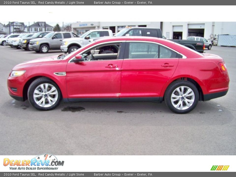 2010 Ford Taurus SEL Red Candy Metallic / Light Stone Photo #8