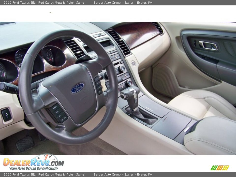 2010 Ford Taurus SEL Red Candy Metallic / Light Stone Photo #13