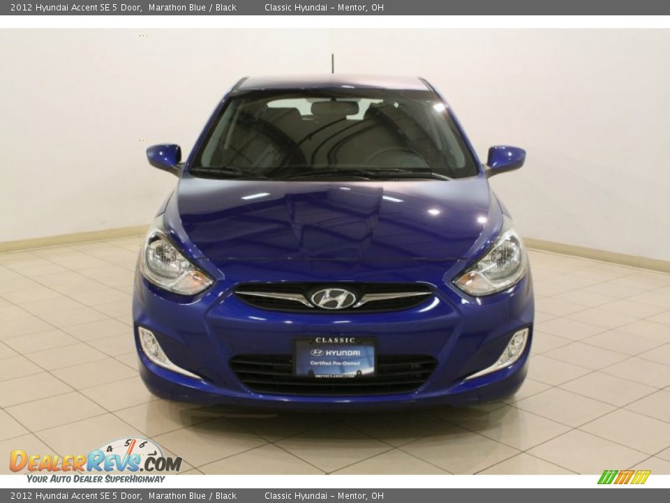2012 Hyundai Accent SE 5 Door Marathon Blue / Black Photo #2