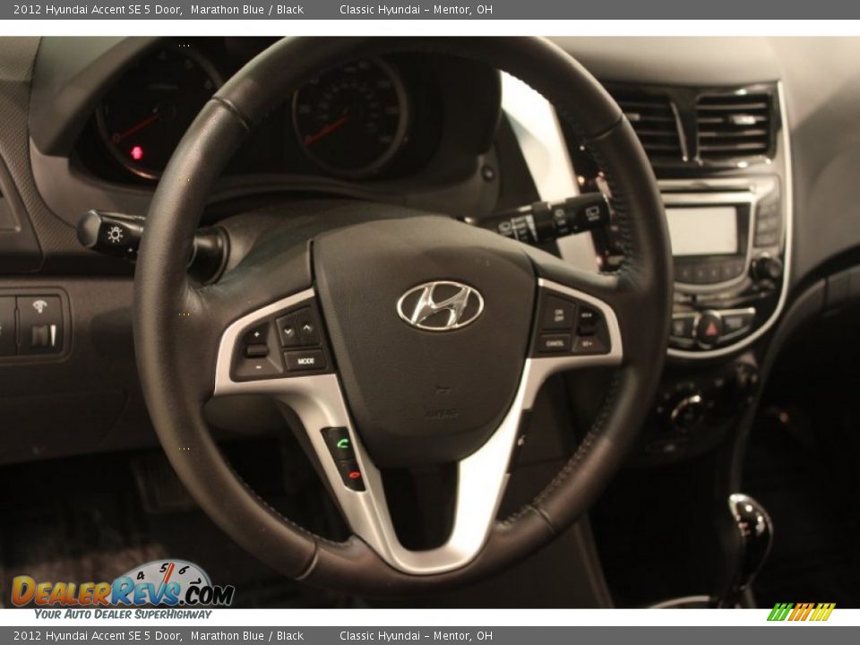 2012 Hyundai Accent SE 5 Door Marathon Blue / Black Photo #6