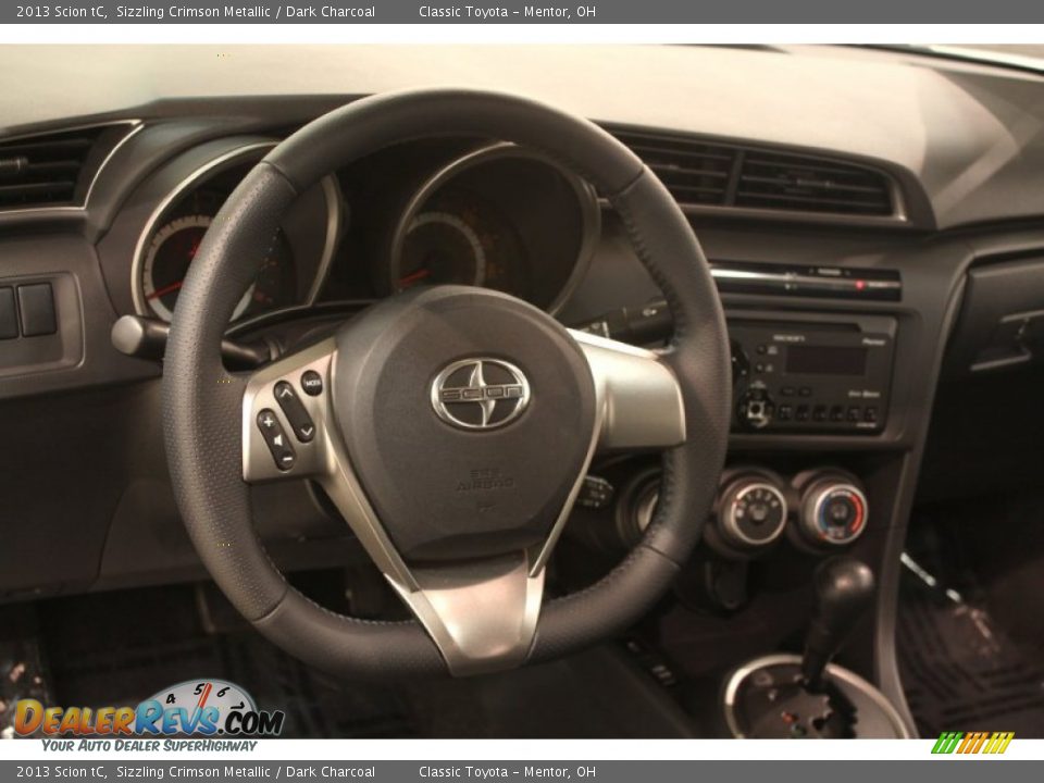 2013 Scion tC Sizzling Crimson Metallic / Dark Charcoal Photo #6