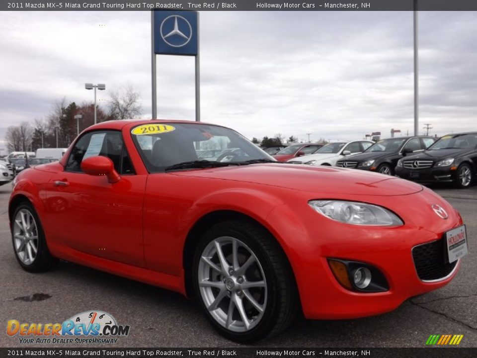 2011 Mazda MX-5 Miata Grand Touring Hard Top Roadster True Red / Black Photo #3