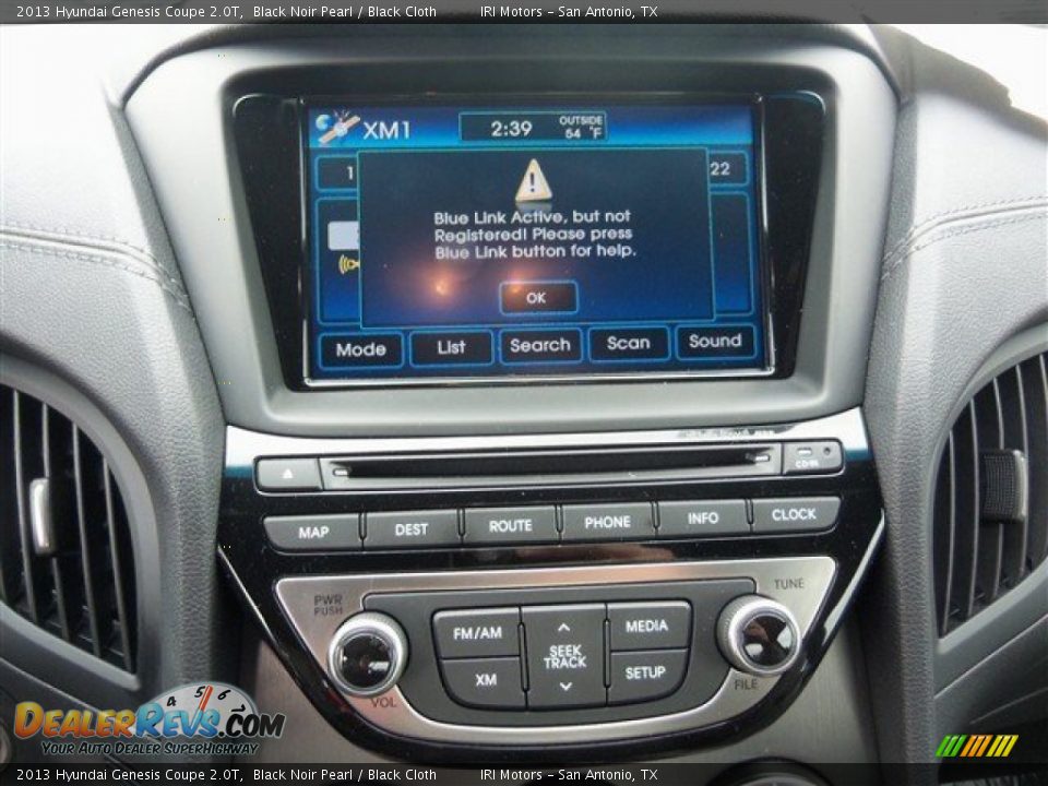 2013 Hyundai Genesis Coupe 2.0T Black Noir Pearl / Black Cloth Photo #15