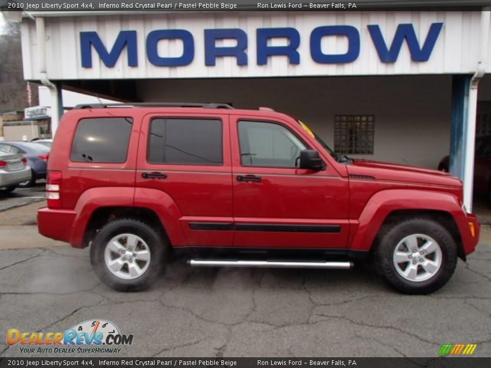 2010 Jeep Liberty Sport 4x4 Inferno Red Crystal Pearl / Pastel Pebble Beige Photo #1