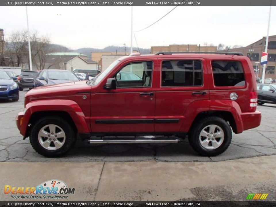2010 Jeep Liberty Sport 4x4 Inferno Red Crystal Pearl / Pastel Pebble Beige Photo #5