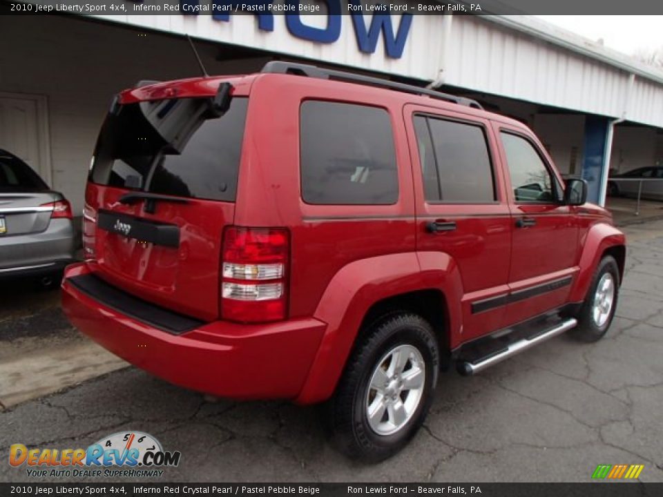 2010 Jeep Liberty Sport 4x4 Inferno Red Crystal Pearl / Pastel Pebble Beige Photo #8