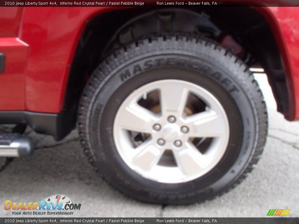 2010 Jeep Liberty Sport 4x4 Inferno Red Crystal Pearl / Pastel Pebble Beige Photo #9