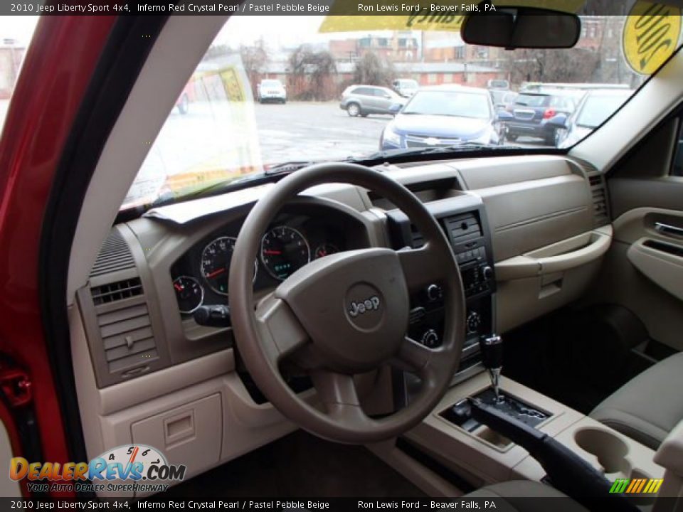 2010 Jeep Liberty Sport 4x4 Inferno Red Crystal Pearl / Pastel Pebble Beige Photo #10