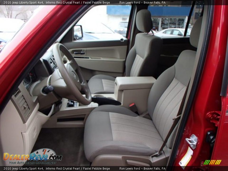 2010 Jeep Liberty Sport 4x4 Inferno Red Crystal Pearl / Pastel Pebble Beige Photo #11