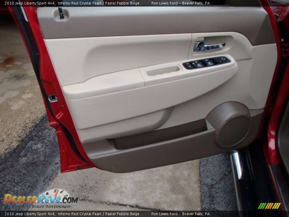 2010 Jeep Liberty Sport 4x4 Inferno Red Crystal Pearl / Pastel Pebble Beige Photo #12