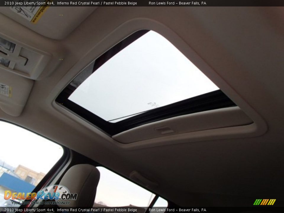 2010 Jeep Liberty Sport 4x4 Inferno Red Crystal Pearl / Pastel Pebble Beige Photo #15