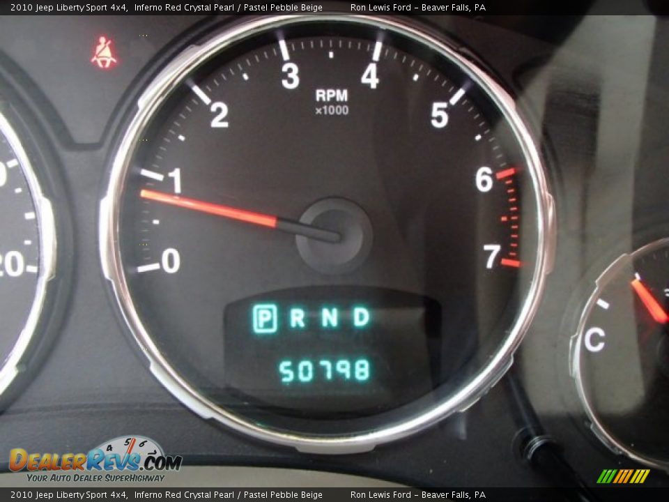 2010 Jeep Liberty Sport 4x4 Inferno Red Crystal Pearl / Pastel Pebble Beige Photo #19