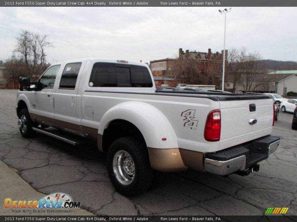 2013 Ford F350 Super Duty Lariat Crew Cab 4x4 Dually Oxford White / Adobe Photo #6