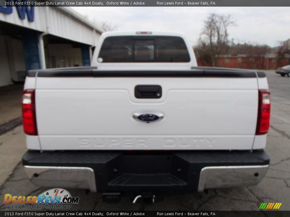 2013 Ford F350 Super Duty Lariat Crew Cab 4x4 Dually Oxford White / Adobe Photo #7