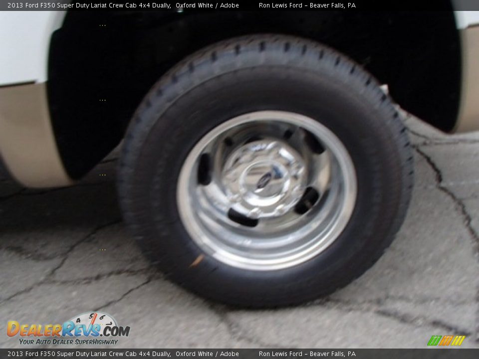 2013 Ford F350 Super Duty Lariat Crew Cab 4x4 Dually Oxford White / Adobe Photo #9