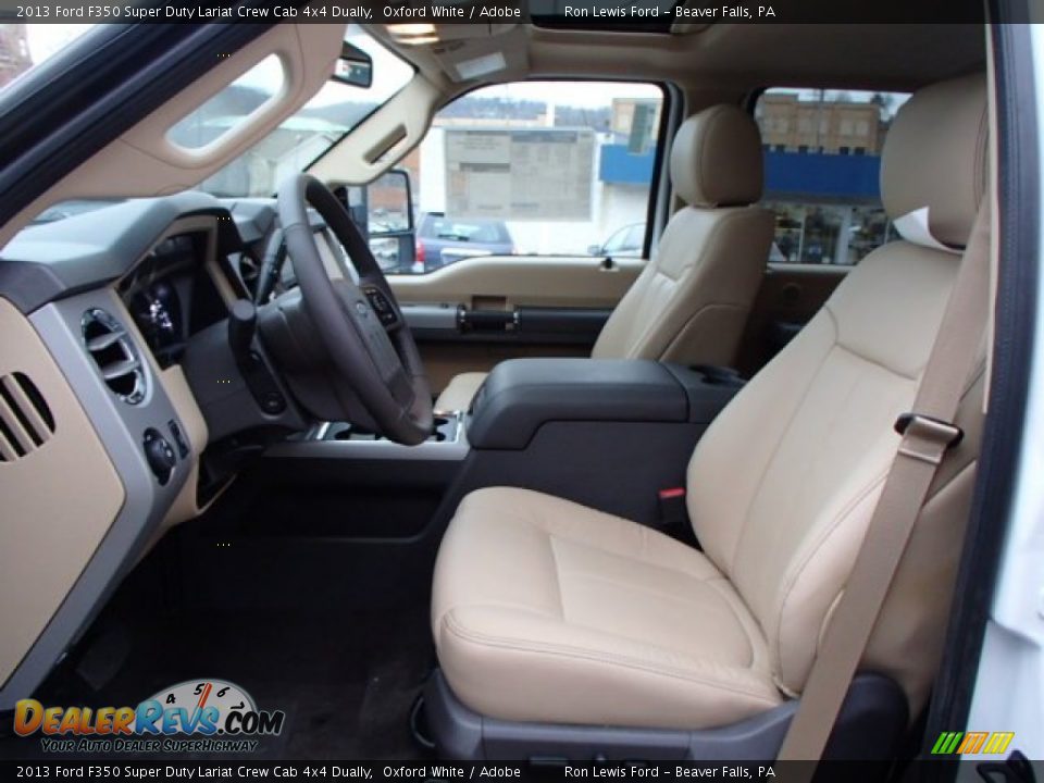 Adobe Interior - 2013 Ford F350 Super Duty Lariat Crew Cab 4x4 Dually Photo #11