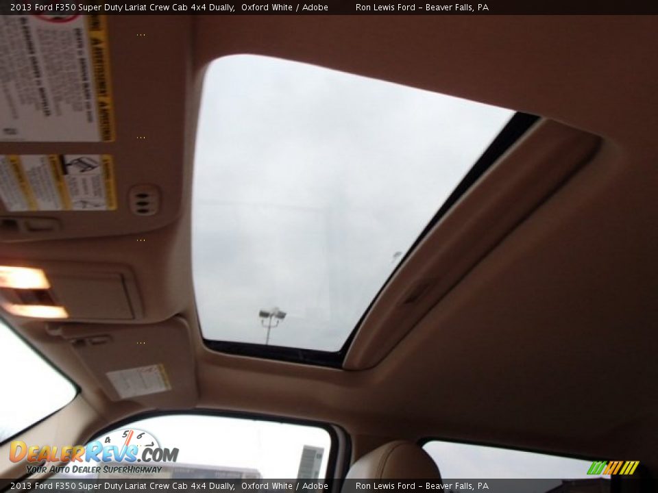 Sunroof of 2013 Ford F350 Super Duty Lariat Crew Cab 4x4 Dually Photo #15