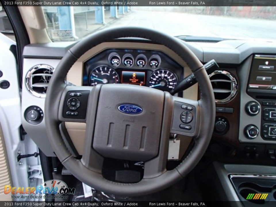 2013 Ford F350 Super Duty Lariat Crew Cab 4x4 Dually Steering Wheel Photo #19