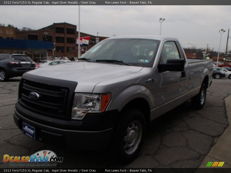 2013 Ford F150 XL Regular Cab Ingot Silver Metallic / Steel Gray Photo #4