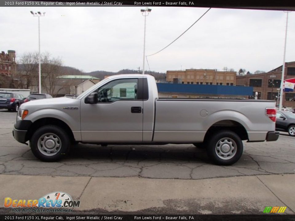 2013 Ford F150 XL Regular Cab Ingot Silver Metallic / Steel Gray Photo #5