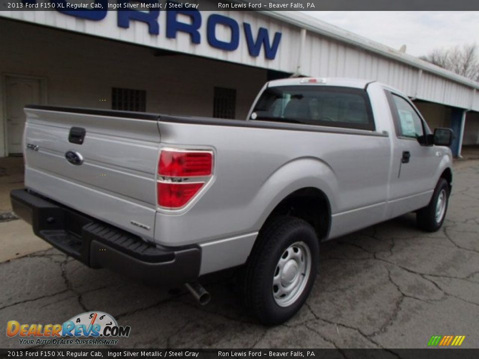 2013 Ford F150 XL Regular Cab Ingot Silver Metallic / Steel Gray Photo #8