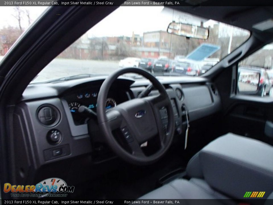 2013 Ford F150 XL Regular Cab Ingot Silver Metallic / Steel Gray Photo #10