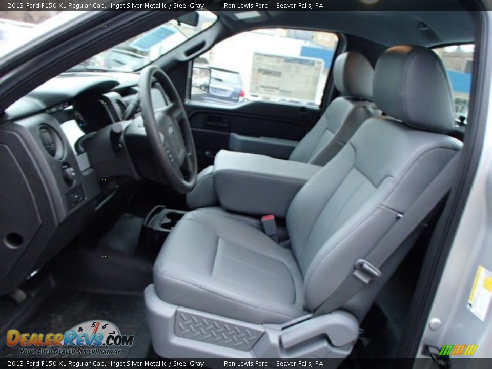 2013 Ford F150 XL Regular Cab Ingot Silver Metallic / Steel Gray Photo #11