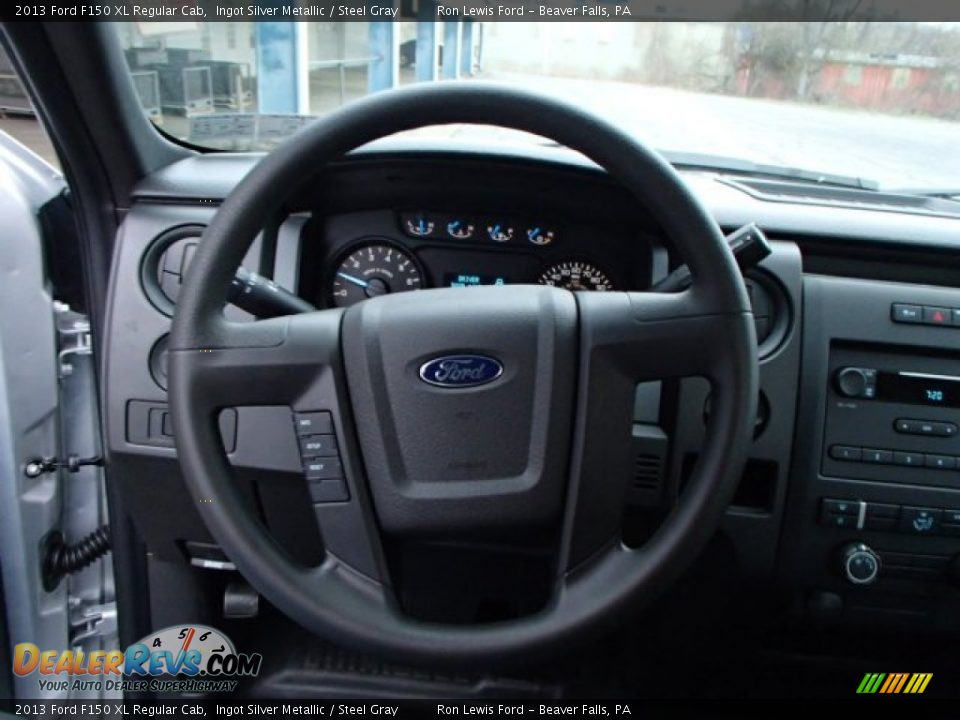 2013 Ford F150 XL Regular Cab Ingot Silver Metallic / Steel Gray Photo #15