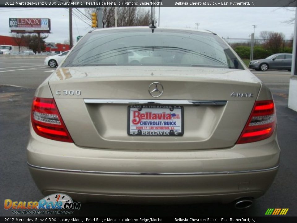 2012 Mercedes-Benz C 300 Luxury 4Matic Pearl Beige Metallic / Almond Beige/Mocha Photo #5