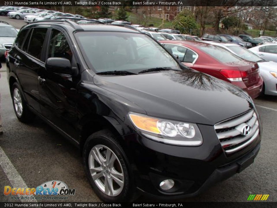 2012 Hyundai Santa Fe Limited V6 AWD Twilight Black / Cocoa Black Photo #1