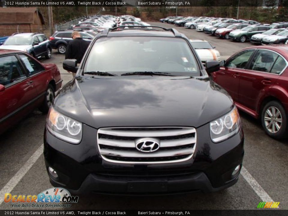 2012 Hyundai Santa Fe Limited V6 AWD Twilight Black / Cocoa Black Photo #2