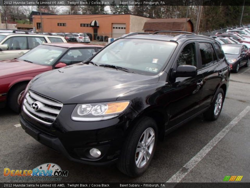 2012 Hyundai Santa Fe Limited V6 AWD Twilight Black / Cocoa Black Photo #3