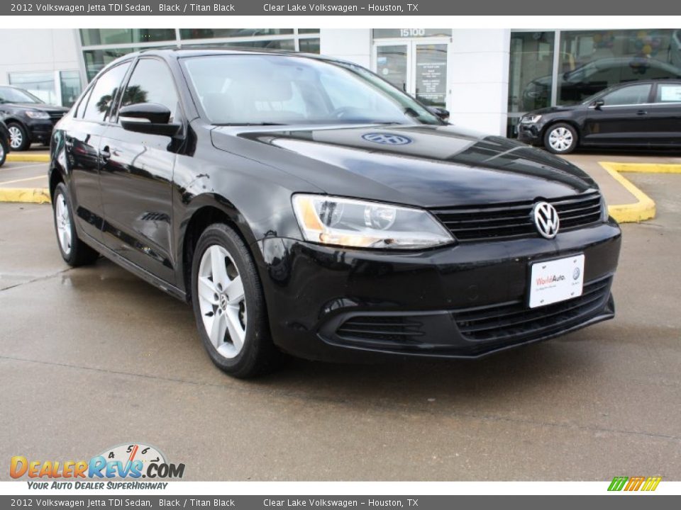 2012 Volkswagen Jetta TDI Sedan Black / Titan Black Photo #1