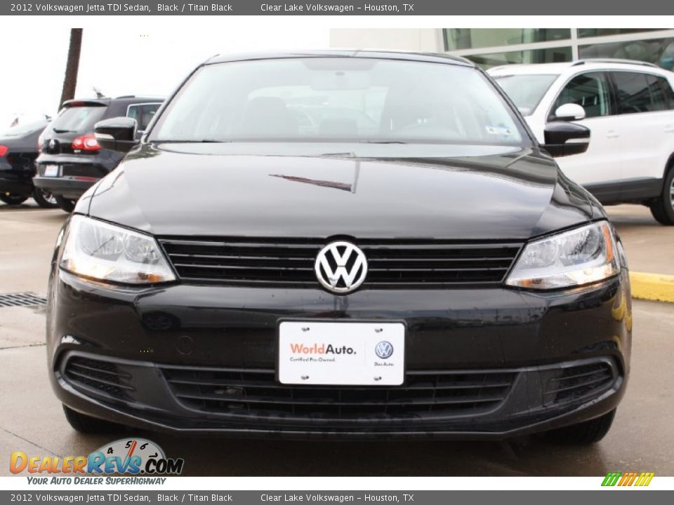 2012 Volkswagen Jetta TDI Sedan Black / Titan Black Photo #2