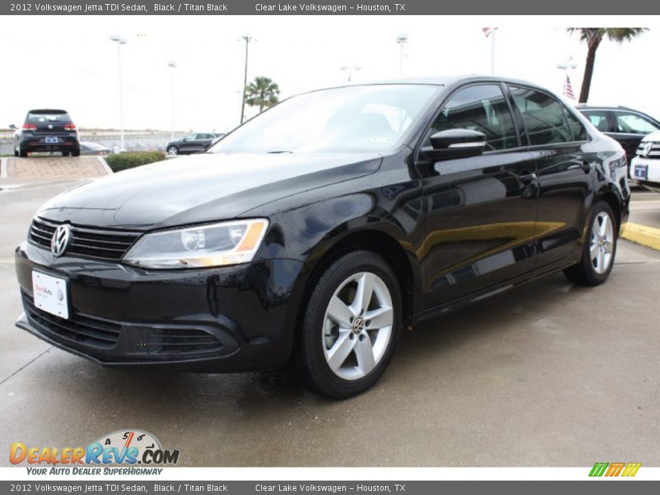2012 Volkswagen Jetta TDI Sedan Black / Titan Black Photo #3