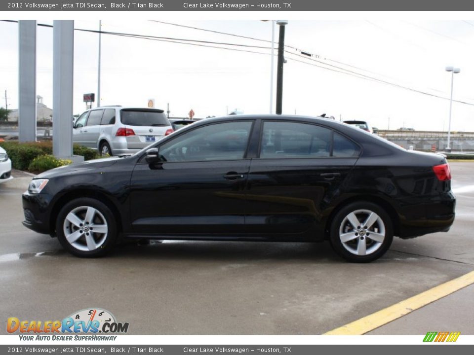 2012 Volkswagen Jetta TDI Sedan Black / Titan Black Photo #5