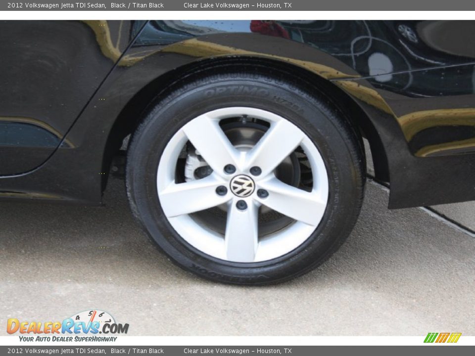 2012 Volkswagen Jetta TDI Sedan Black / Titan Black Photo #6