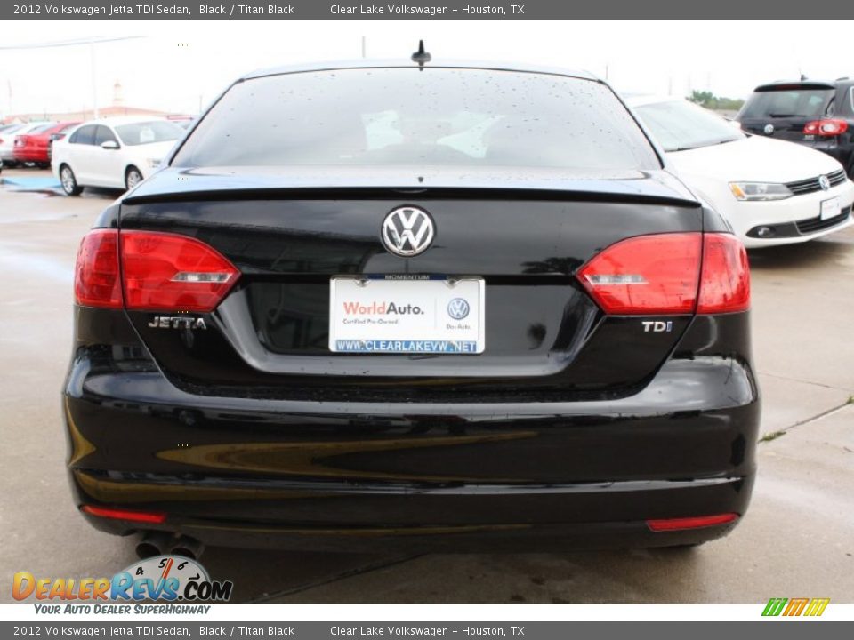 2012 Volkswagen Jetta TDI Sedan Black / Titan Black Photo #8