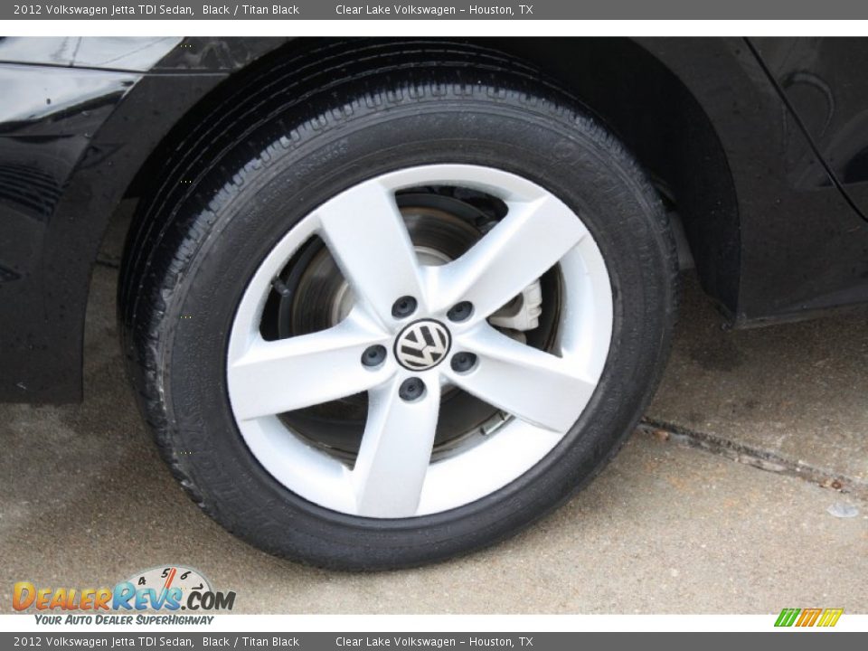 2012 Volkswagen Jetta TDI Sedan Black / Titan Black Photo #10