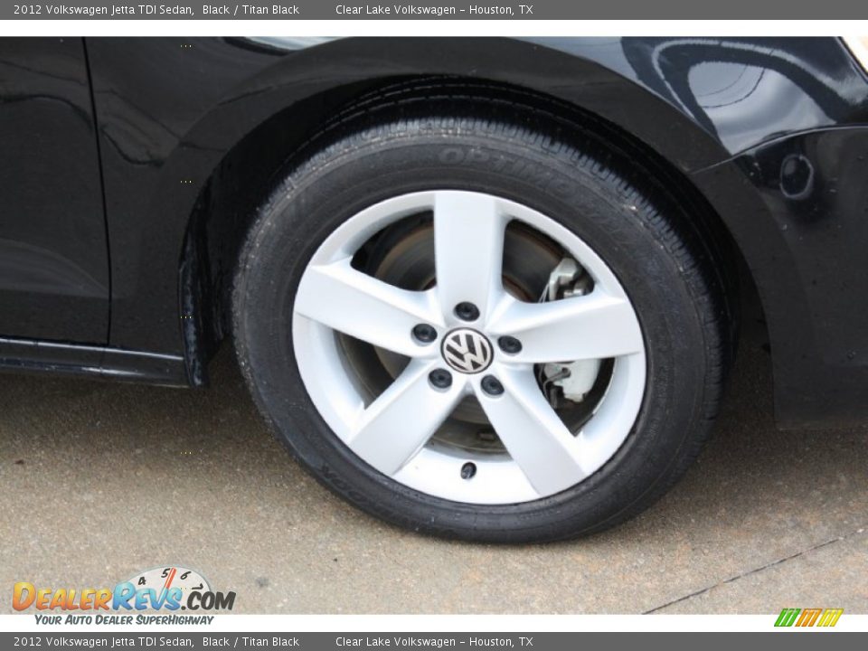 2012 Volkswagen Jetta TDI Sedan Black / Titan Black Photo #12