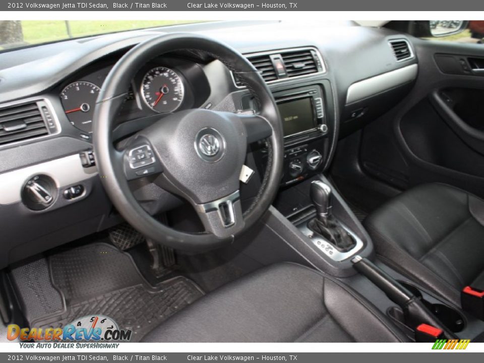 2012 Volkswagen Jetta TDI Sedan Black / Titan Black Photo #14