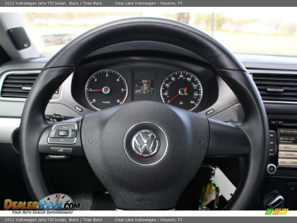 2012 Volkswagen Jetta TDI Sedan Black / Titan Black Photo #24