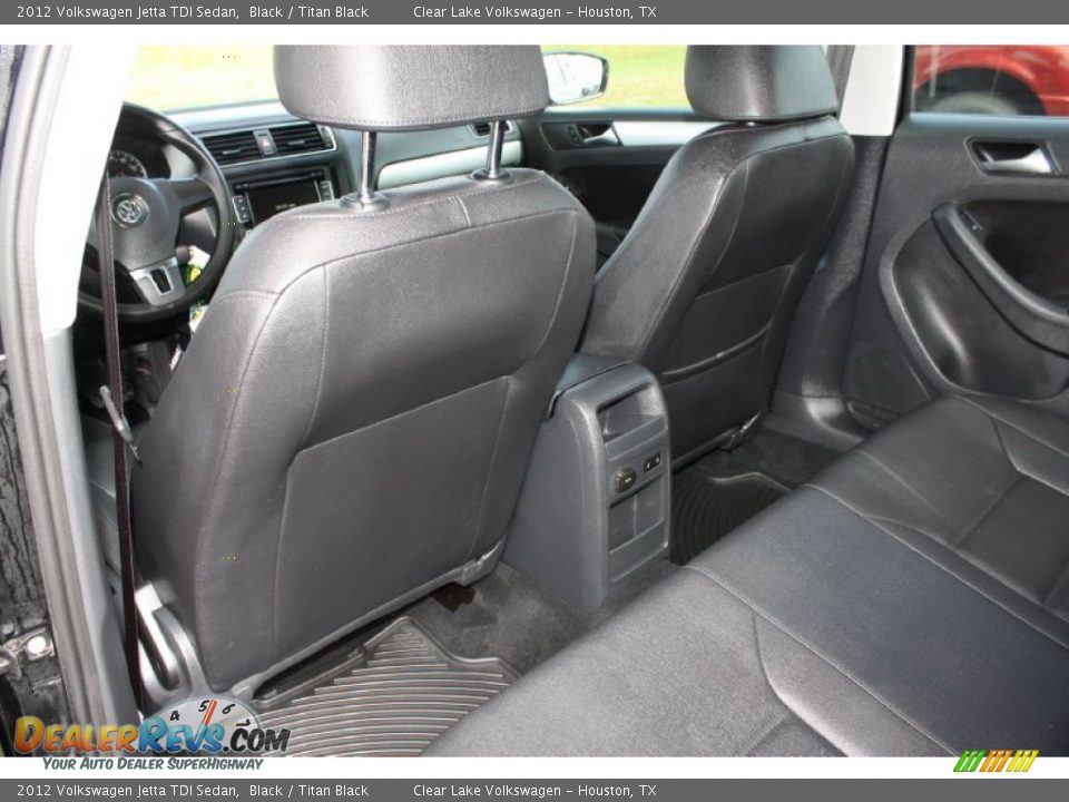 2012 Volkswagen Jetta TDI Sedan Black / Titan Black Photo #28