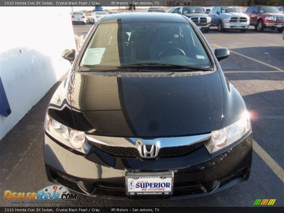 2010 Honda Civic EX Sedan Crystal Black Pearl / Gray Photo #2