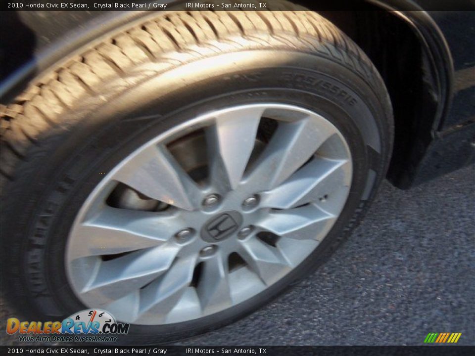2010 Honda Civic EX Sedan Crystal Black Pearl / Gray Photo #3